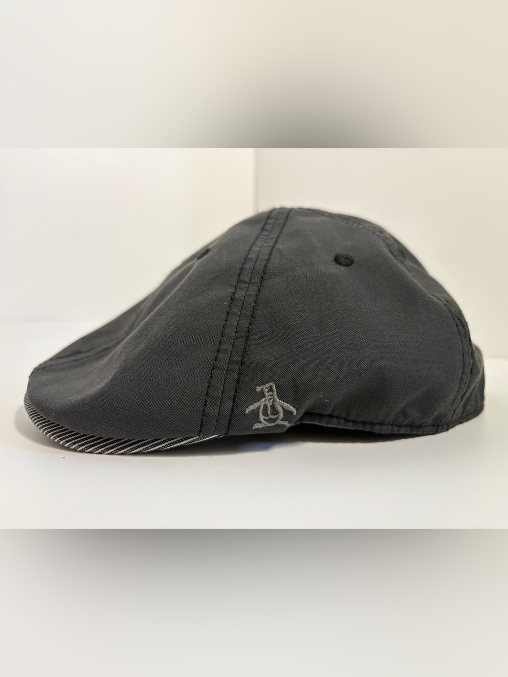 Original Penguin Classic Ivy Flat Cap Hat Charcoal